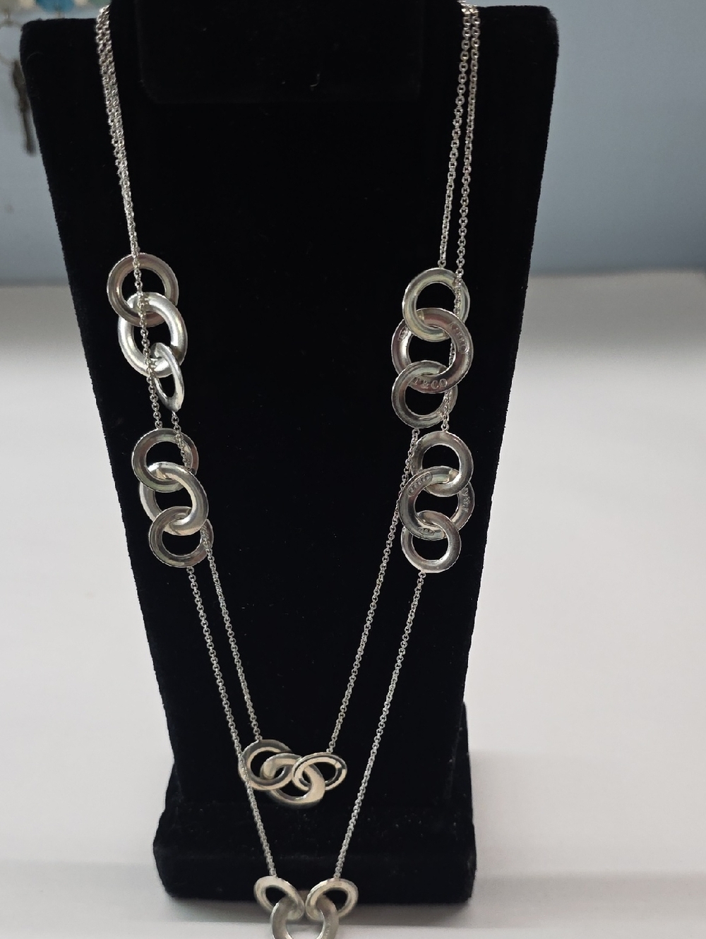 Tiffany &Co 1837 Interlocking Circles Rare Interlocking Necklace